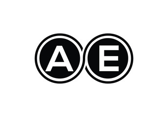 A E Initial Letter Logo design vector template, Graphic Alphabet Symbol for Corporate Business Identity
