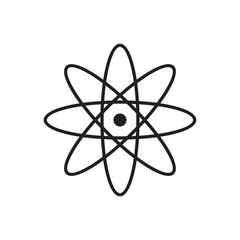 Obraz premium Atom icon template black color editable. Atom icon symbol Flat vector illustration for graphic and web design.