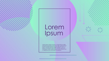 Geometric abstract turquoise pink shapes gradient vector background