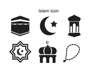 islam icon template black color editable. islam icon symbol Flat vector illustration for graphic and web design.