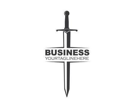 sword logo icon vector illustration design