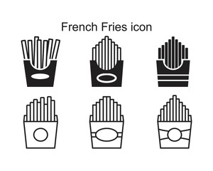 French Fries icon template black color editable. French Fries icon symbol Flat vector illustration for graphic and web design.