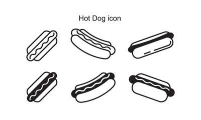 Hot Dog icon template black color editable. Hot Dog icon symbol Flat vector illustration for graphic and web design.