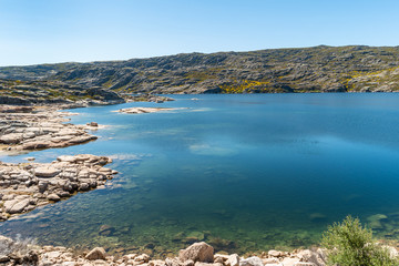 Fototapeta premium Lagoa Comprida is the largest lake of Serra da Estrela Natural park, Portugal.