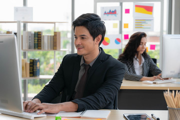 businessman working with computer in office