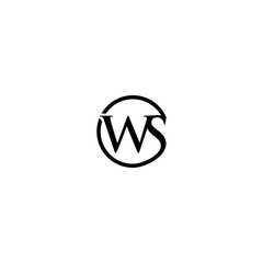 WS W S Letter Logo Design Vector Templat