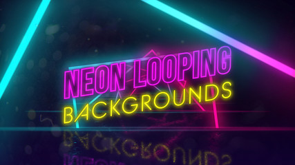 Neon Looping Tunnel Title