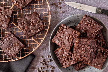 Keto chocolate brownie dessert