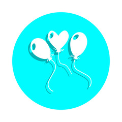 Party balloon badge icon. Simple glyph, flat vector of toys icons for ui and ux, website or mobile application