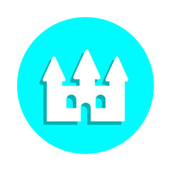 Castle toy icon. Toy element badge icon. Simple glyph, flat vector of toys icons for ui and ux, website or mobile application