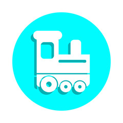 Childrean train badge icon. Simple glyph, flat vector of toys icons for ui and ux, website or mobile application