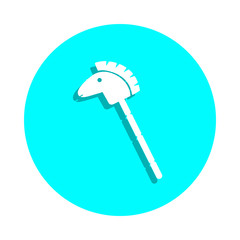 Horse stick silhouette toy badge icon. Simple glyph, flat vector of toys icons for ui and ux, website or mobile application