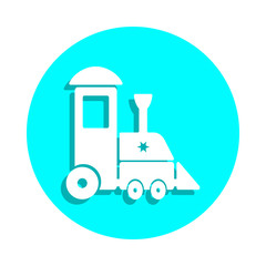 Childrean train badge icon. Simple glyph, flat vector of toys icons for ui and ux, website or mobile application