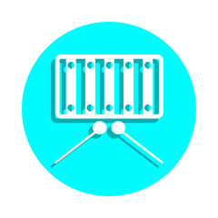 Baby vibraphone marimba badge icon. Simple glyph, flat vector of toys icons for ui and ux, website or mobile application