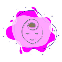 Think about coffee colored liquid bacdge icon. Simple color vector of coffee icons for ui and ux, website or mobile application