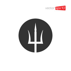 Trident Icon Logo Design Vector