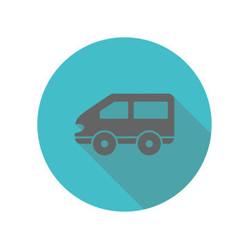 recommend clip art: Passenger car long shadow icon. Simple glyph, flat vector of transport icons for ui and ux, website or mobile application