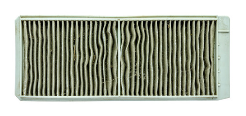 filter car due to lack of maintenance isolated on a white background, Clipping Path