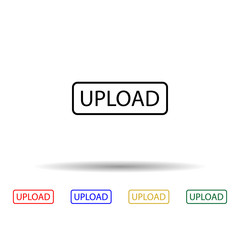 Loading multi color icon. Simple thin line, outline vector of online and web icons for ui and ux, website or mobile application