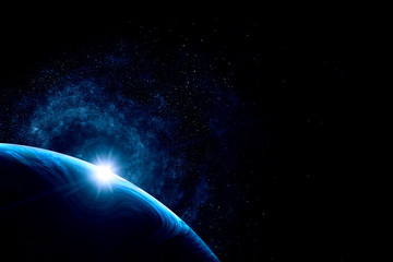 Image of outer space. . Mixed media
