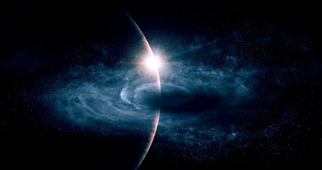 Image of outer space. . Mixed media