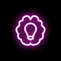 Lamp brain neon icon. Simple thin line, outline vector of mix icons for ui and ux, website or mobile application