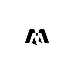 M Letter Logo Design Vector Template