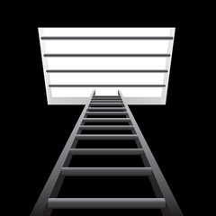 Basement exit with bars