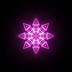 Snowflake neon icon. Simple thin line, outline vector of snowflake icons for ui and ux, website or mobile application