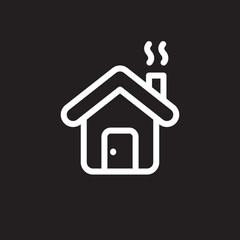 home icon vector . home or house icon isolated on black background