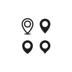 Simple map pin. Concept of global coordinate, dot, needle tip, ui. Flat style trend modern brand graphic design on white background