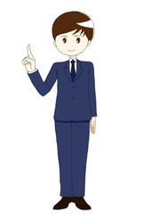 サラリーマン　指差し