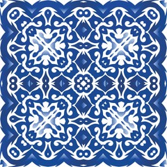 Portuguese ornamental azulejo ceramic.