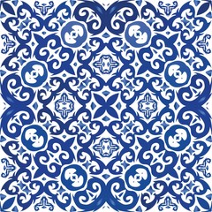 Decorative color ceramic azulejo tiles.