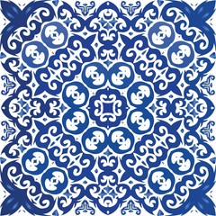 Portuguese ornamental azulejo ceramic.
