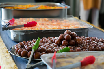 Authentic Indian sweets close up