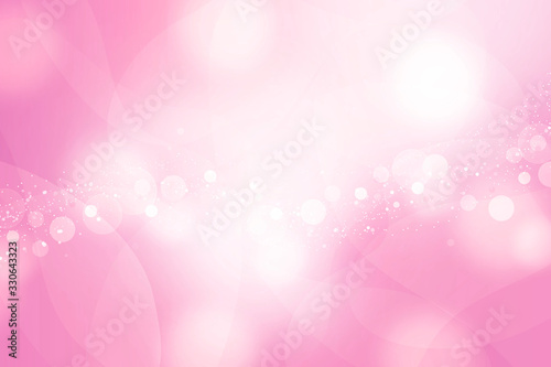 アブストラクト 丸い光のボケ 背景色はピンク Wall Mural Imagefuji