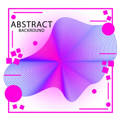 Abstarct background colorful. Wave lines with blend effect on fluid gradient. Vector Illustration For Wallpaper, Banner, Background, Card, Book Illustration.
