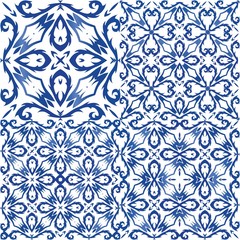 Antique azulejo tiles patchworks.
