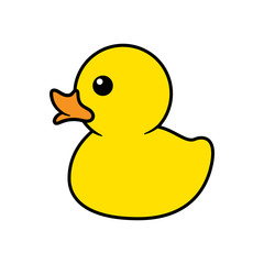 Cartoon Rubber Duck Vector Illustration