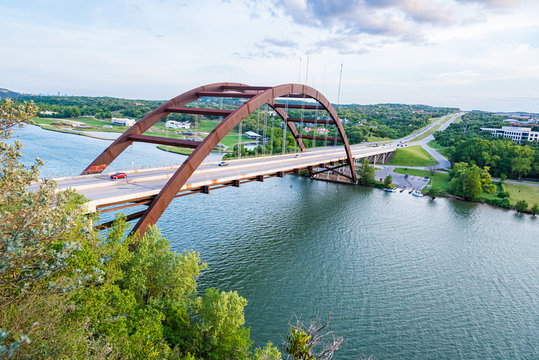 Amazing view of 360 degree bridge in Austin Texax TX USA