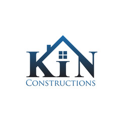 K n construction logo designs modern