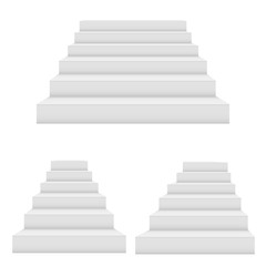 Fototapeta na wymiar Set of stairs isolated. vector illustration.