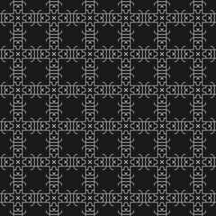 Modern Geometric Pattern | Dark Background | Seamless Wallpaper For Interior Design | Vector Illustration