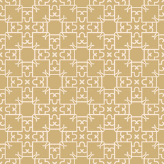 Geometric Pattern | Beige Background | Seamless Wallpaper For Interior Design | Vector Illustration
