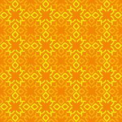 Geometric Pattern | Orange Background | Seamless Wallpaper For Interior Design | Vector Image