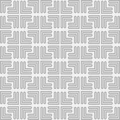 Geometric Pattern | Contemporary Background Vector | Gray On White | Seamless Wallpaper For Interior Design