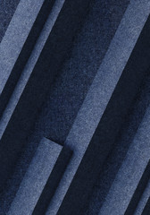 Fototapeta premium Minimal background for branding and product presentation. Blue fabric geometric background. 3d rendering illustration.