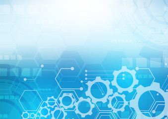 Fototapeta premium hexagon technology background
