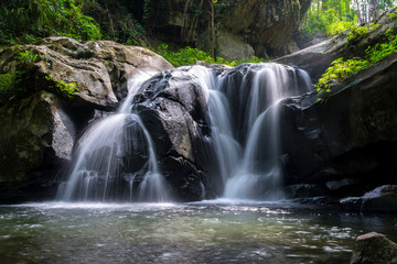 Waterfall scene at Phu Soi Dao national park in Uttaradit province Thailand